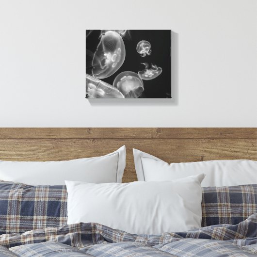 Jellyvis onderwater canvas afdruk (Insitu (Slaapkamer))