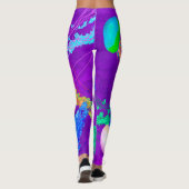 Jellyvis op Paars - Leggings (Achterkant)