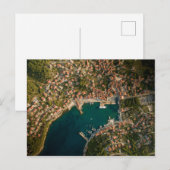 JELSA, HVAR, KROATIË — AERIAL UITZICHT BRIEFKAART (Voorkant / Achterkant)