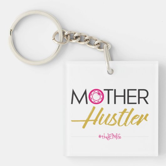 JEM "Moeder Hustler" helder Acyrlic Sleutelhanger (voorkant)