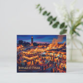 Jemaa el-Fnaa Marokko Briefkaart (Staand voorkant)