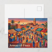 Jemaa el-Fnaa Marokko Briefkaart (Voorkant / Achterkant)