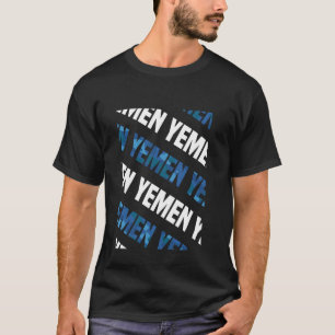 Jemen Camo Patroon Blauwe Camouflage T-shirt