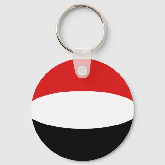 Jemen Fisheye Flag Sleutelhanger (Voorkant)