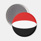 Jemen Fisheye Vlag Magneet (Voorkant / Achterkant)