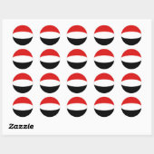 Jemen Fisheye Vlag Sticker (Vel)