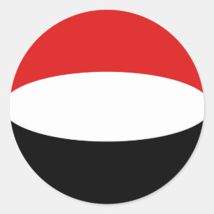 Jemen Fisheye Vlag Sticker