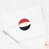 Jemen Fisheye Vlag Sticker (Envelop)