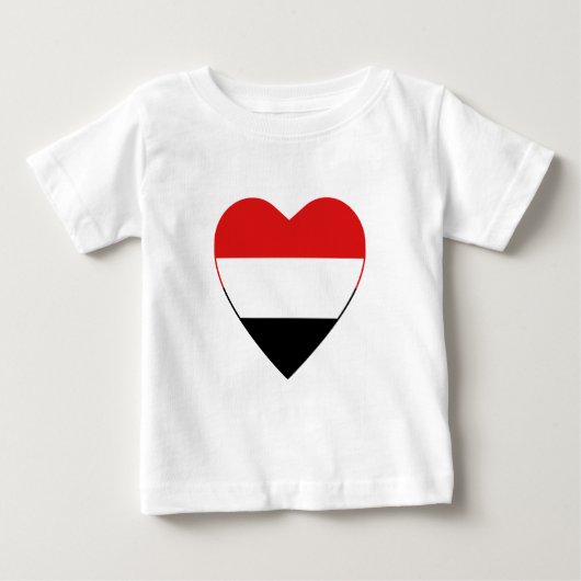 Jemen Flag Hart T-shirt (Voorkant)