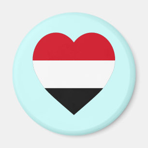 Jemen Flag Heart Magneet