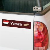 Jemen Flag Heart + Map Bumpersticker (Op Truck)