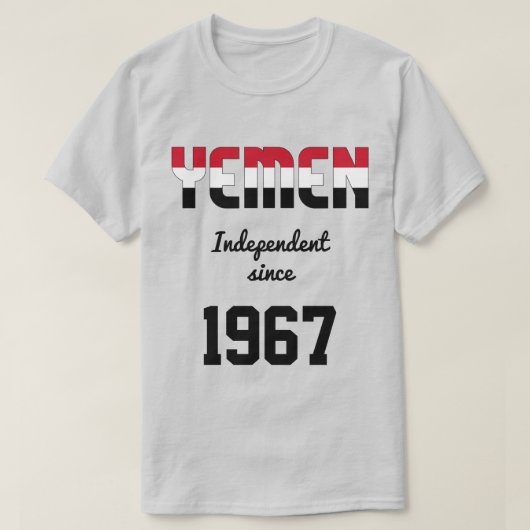Jemen Flag Independence Celebration T-shirt (Design voorkant)