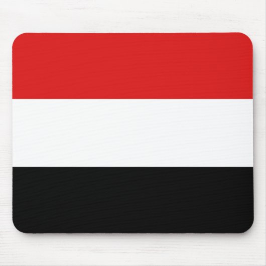 Jemen Flag Mousepad Muismat (Voorkant)