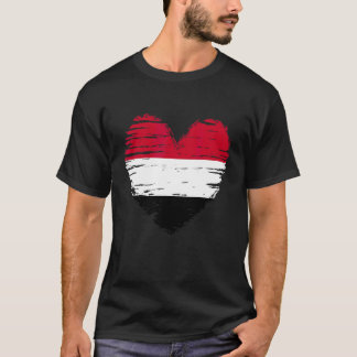 Jemen Heart Jemeni Flag Yemeni Pride T-shirt