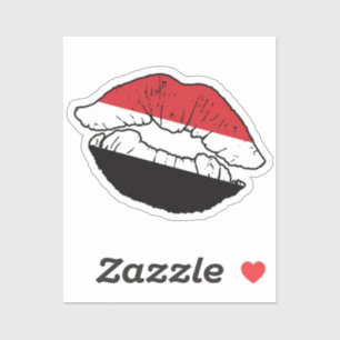 Jemen Jemenitische lippenstift liefde vlag Sticker
