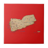 Jemen Map Tile Tegeltje (Voorkant)