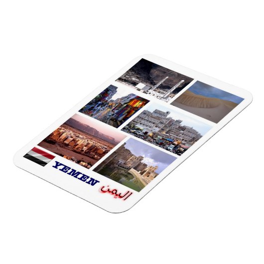 Jemen - Mozaïek - Magnet Magneet (Linkerzijde)
