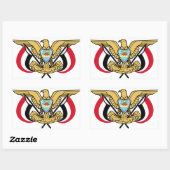 Jemen Nationaal embleem Rechthoekige Sticker (Vel)