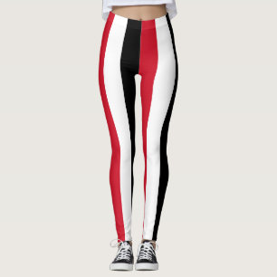 Jemen Nationale vlag Kleuren Verticaal gestreept Leggings