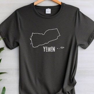 Jemen Plattegrond Jemenitische grens Land Vorm T-shirt