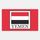 Jemen Rechthoekige Sticker (Voorkant)