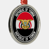 Jemen Round Emblem Metalen Ornament (Rechts)