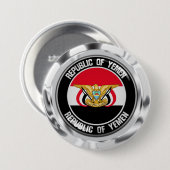 Jemen Round Emblem Ronde Button 7,6 Cm (Voorkant /achterkant)