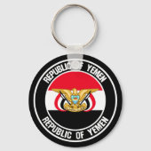Jemen Round Emblem Sleutelhanger (Voorkant)