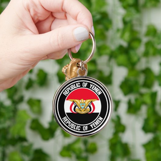 Jemen Round Emblem Sleutelhanger (Hand)