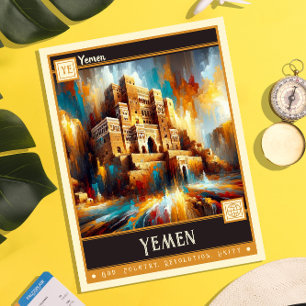 Jemen    schilderij briefkaart