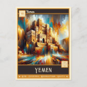 Jemen |  schilderij briefkaart (Voorkant)