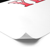 Jemen vlag ا ي م Arabisch en Engels WordArt Poster (Hoek)