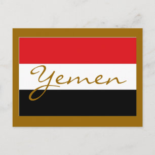 Jemen vlag briefkaart