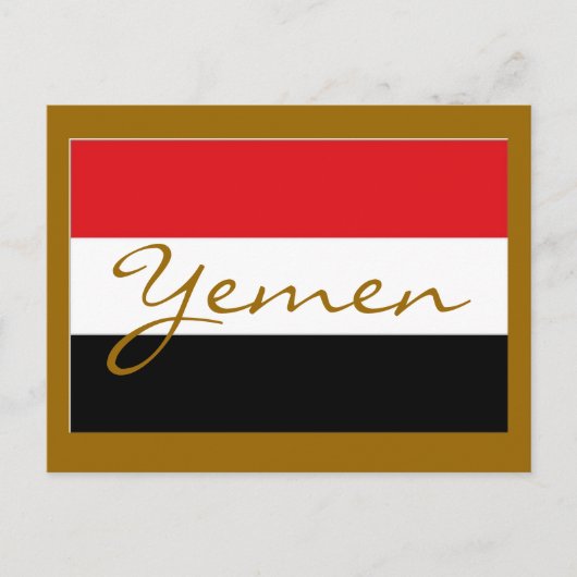 Jemen vlag briefkaart (Voorkant)
