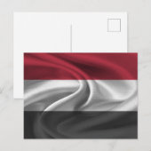 Jemen vlag briefkaart (Voorkant / Achterkant)