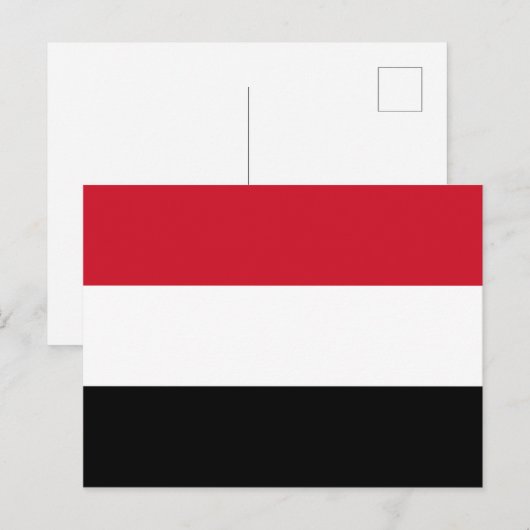 Jemen vlag briefkaart (Voorkant / Achterkant)
