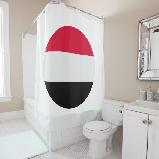 Jemen vlag douchegordijn (In situ)