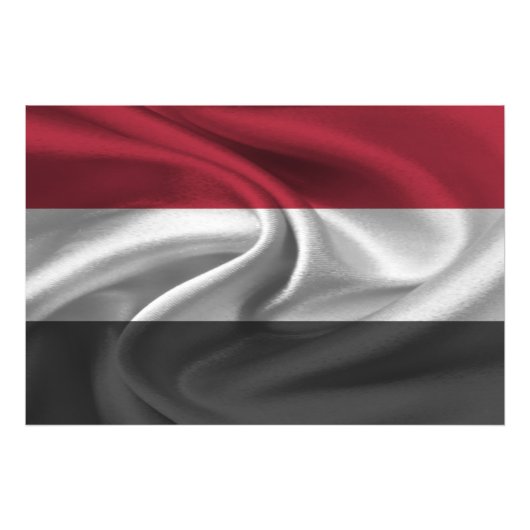 Jemen vlag foto afdruk (Voorkant)