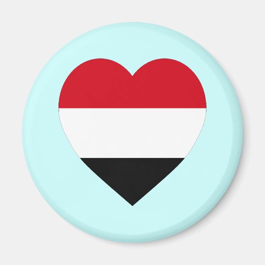 Jemen vlag hart magneet (Voorkant)