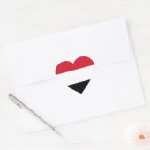 Jemen Vlag Hart Sticker (Envelop)