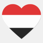Jemen Vlag Hart Sticker (Voorkant)