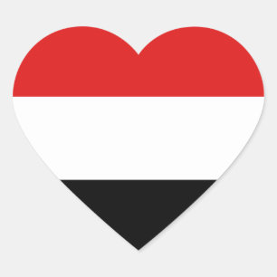 Jemen Vlag Hart Sticker