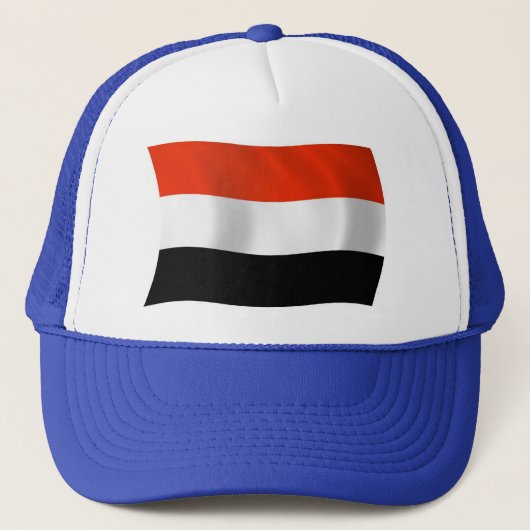 Jemen Vlag Hoed Trucker Pet (Voorkant)