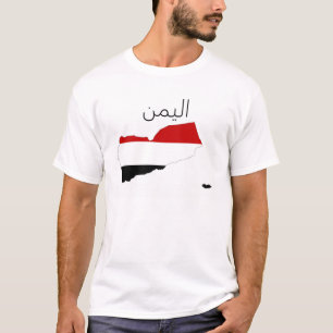 jemen vlag kaart vorm arabisch symbool t-shirt