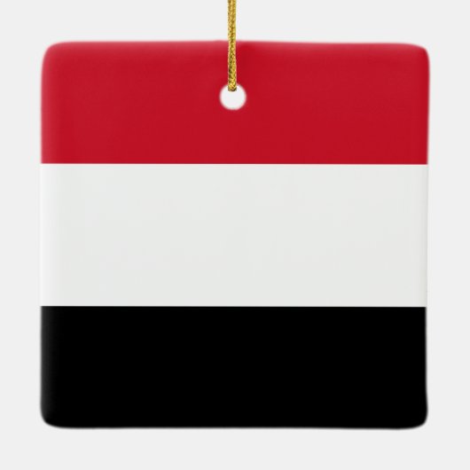 Jemen vlag keramisch ornament (Achterkant)