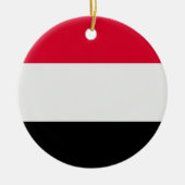 Jemen vlag keramisch ornament (Voorkant)