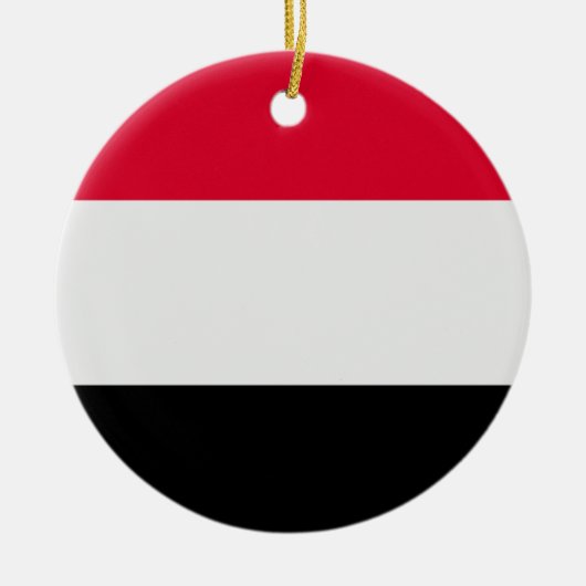 Jemen vlag keramisch ornament (Voorkant)