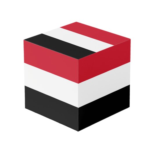 Jemen vlag kubus (Voorkant hoekig)