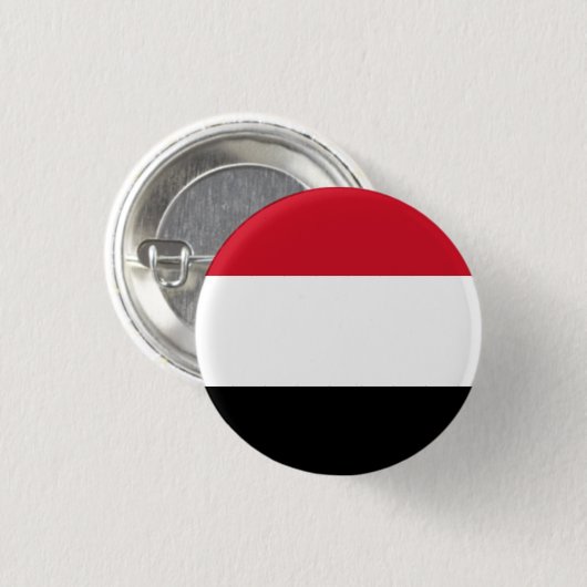 Jemen vlag ronde button 3,2 cm (Voorkant /achterkant)