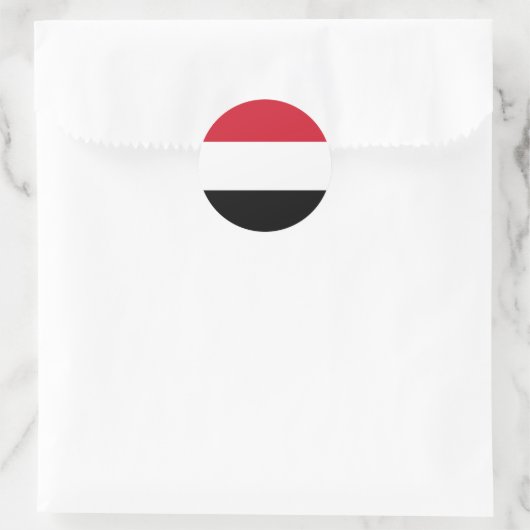 Jemen vlag ronde sticker (Tas)